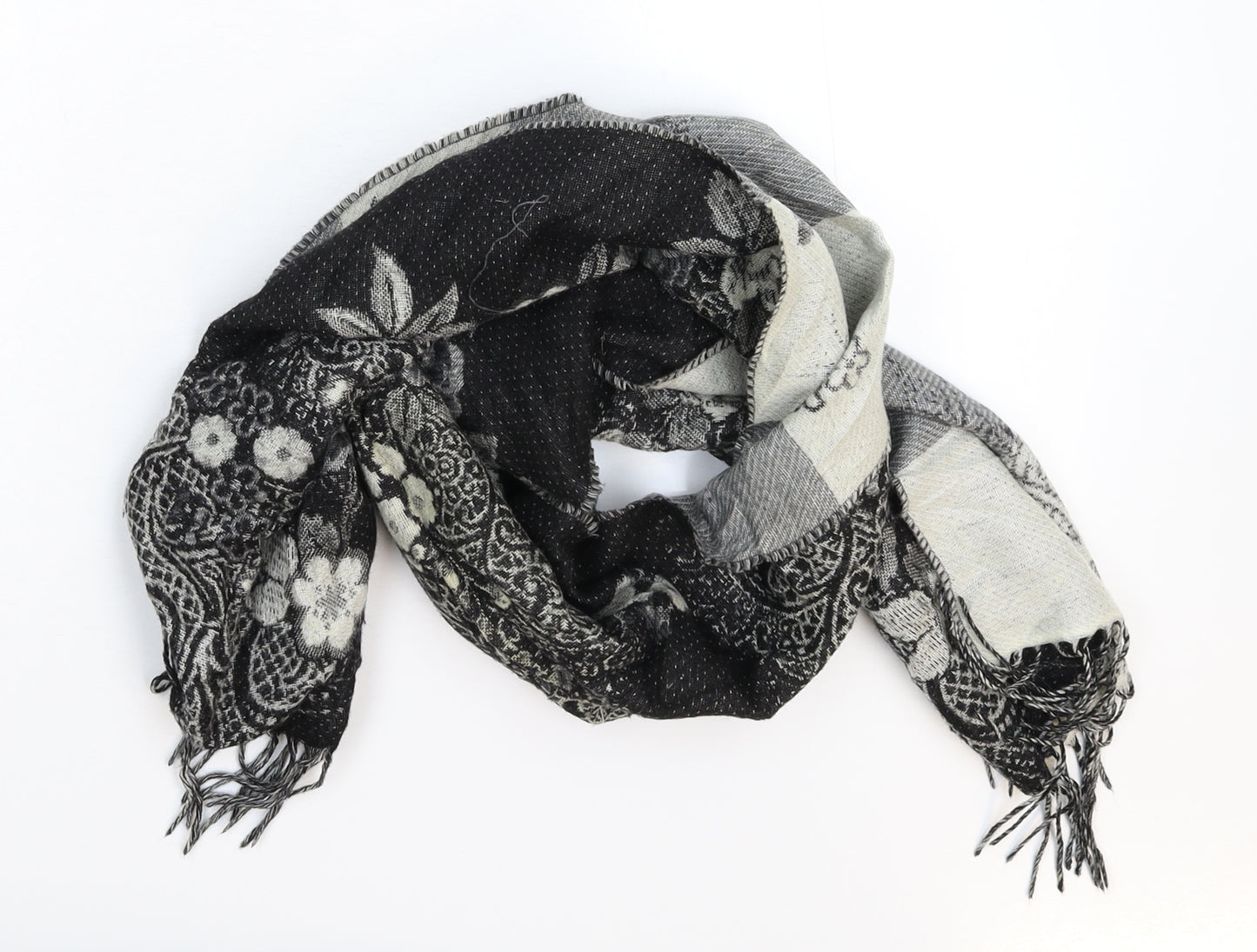 Cashmink Womens Multicoloured Floral Knit  Scarf