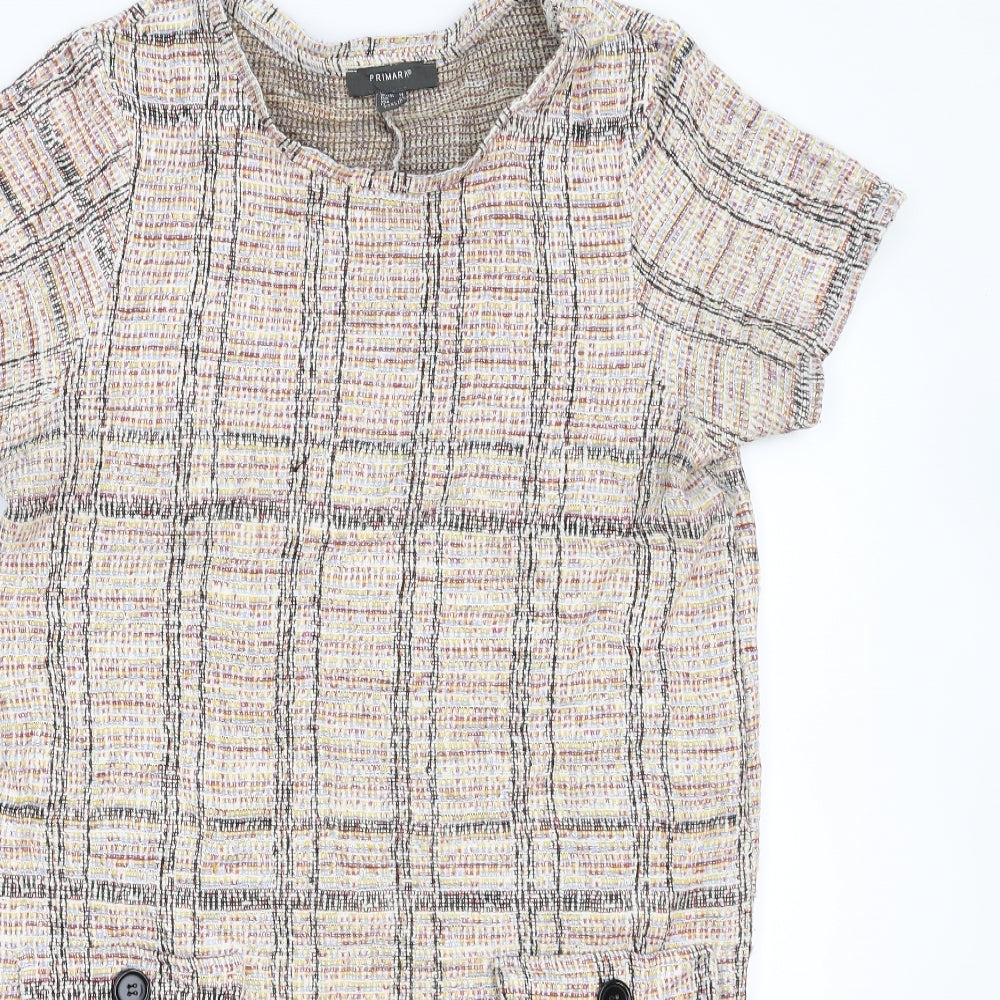 Primark Womens Multicoloured Check  Jumper Dress  Size 14