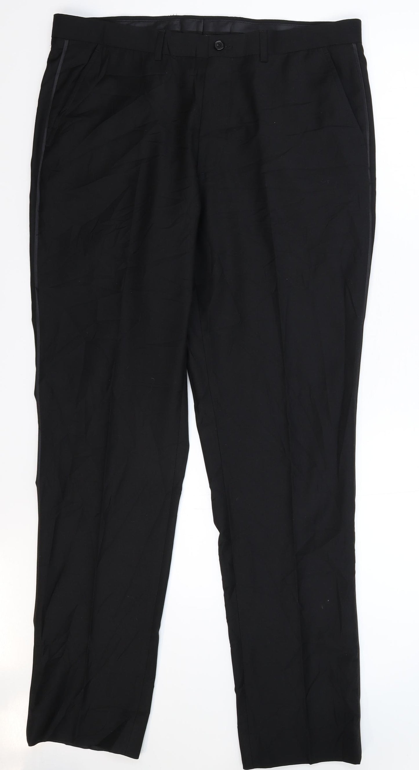 Matalan Mens Black   Dress Pants Trousers Size 34 L33 in
