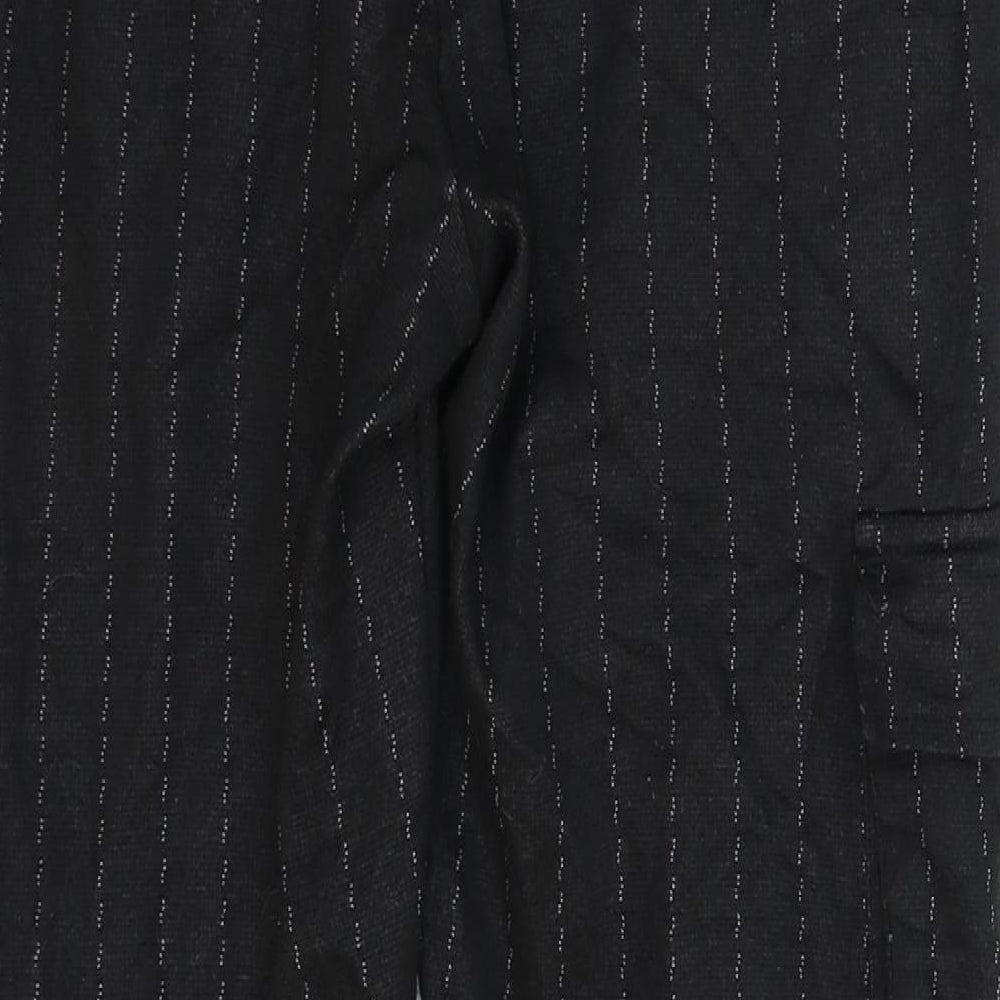 Boohoo Mens Black Striped  Cargo Trousers Size XS L27 in