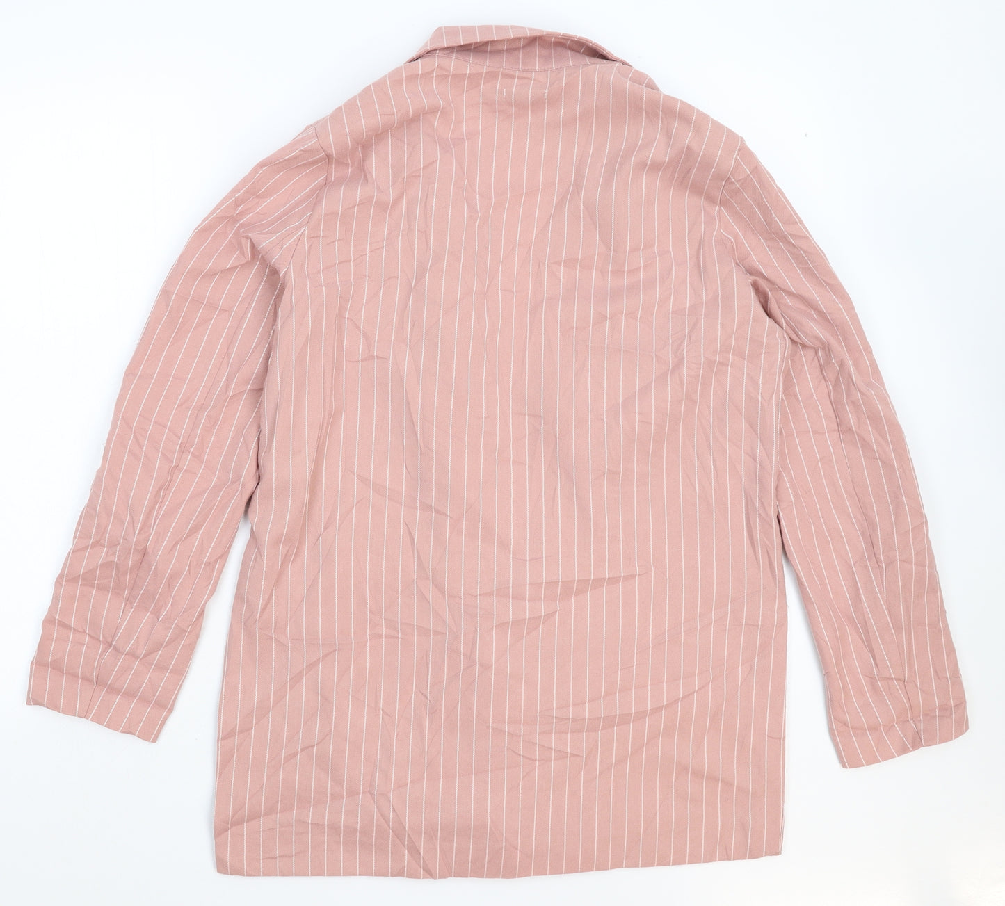 Stradivarius Womens Pink Striped  Jacket Blazer Size M