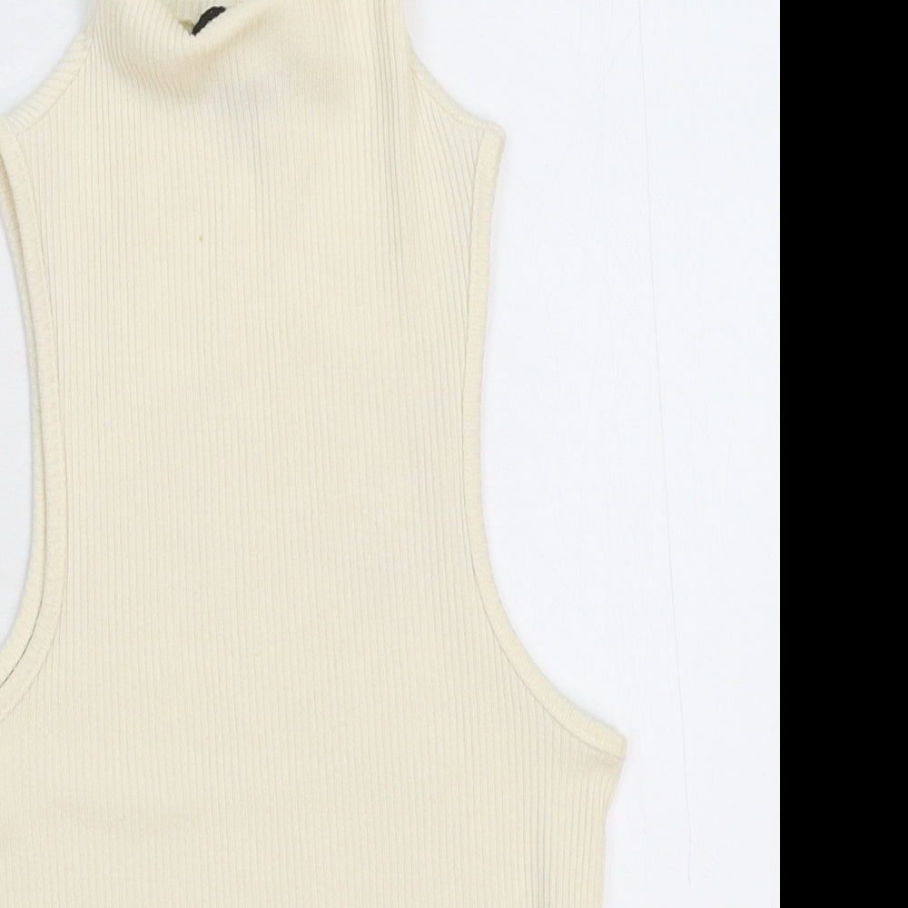 Topshop Womens White   Basic Tank Size 6