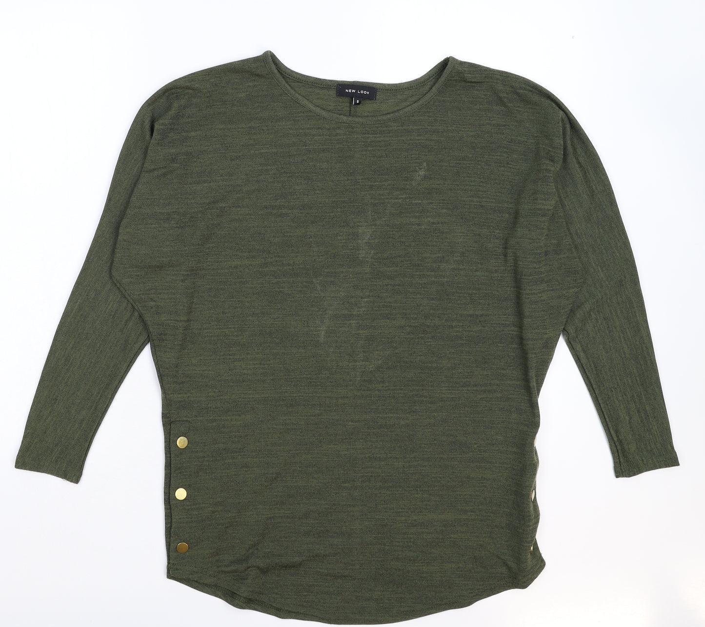 New Look Womens Green  Knit Pullover Jumper Size S  - Oversized