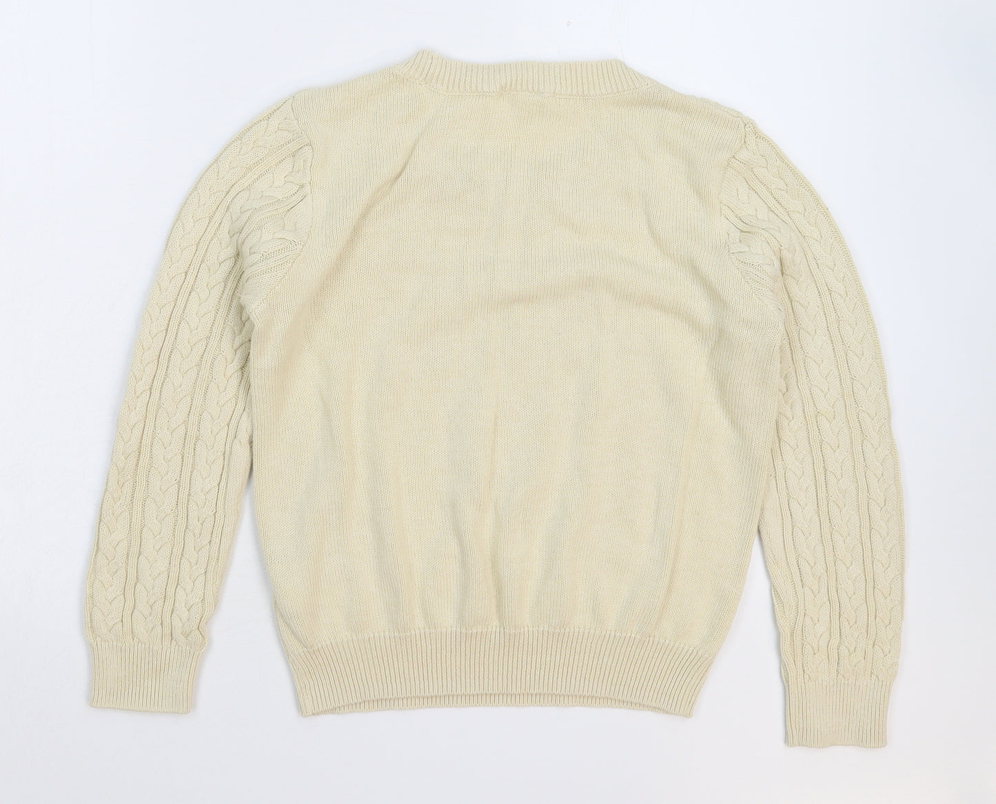 H&M Womens White  Knit Pullover Jumper Size M