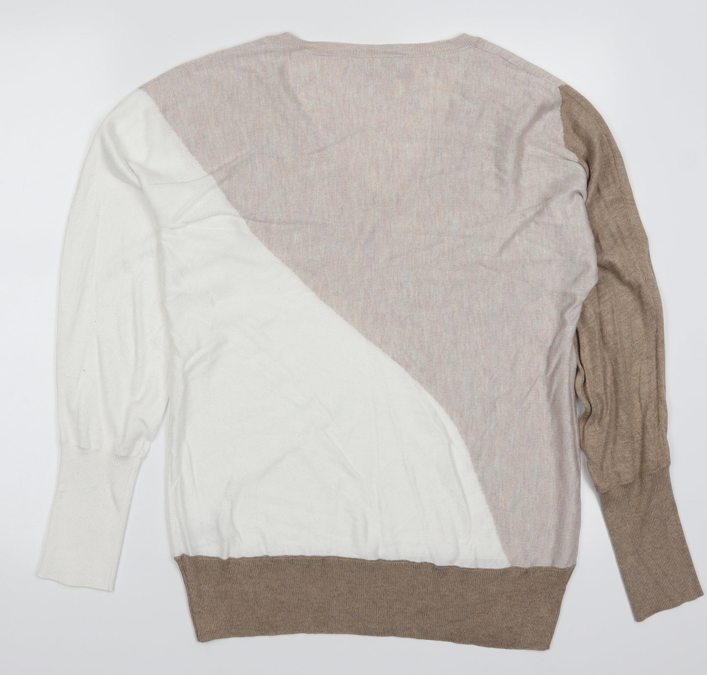 NEXT Womens Beige Camouflage  Pullover Jumper Size S  - Colourblock