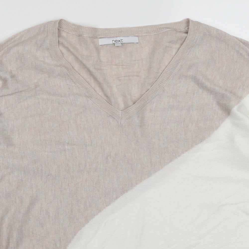 NEXT Womens Beige Camouflage  Pullover Jumper Size S  - Colourblock