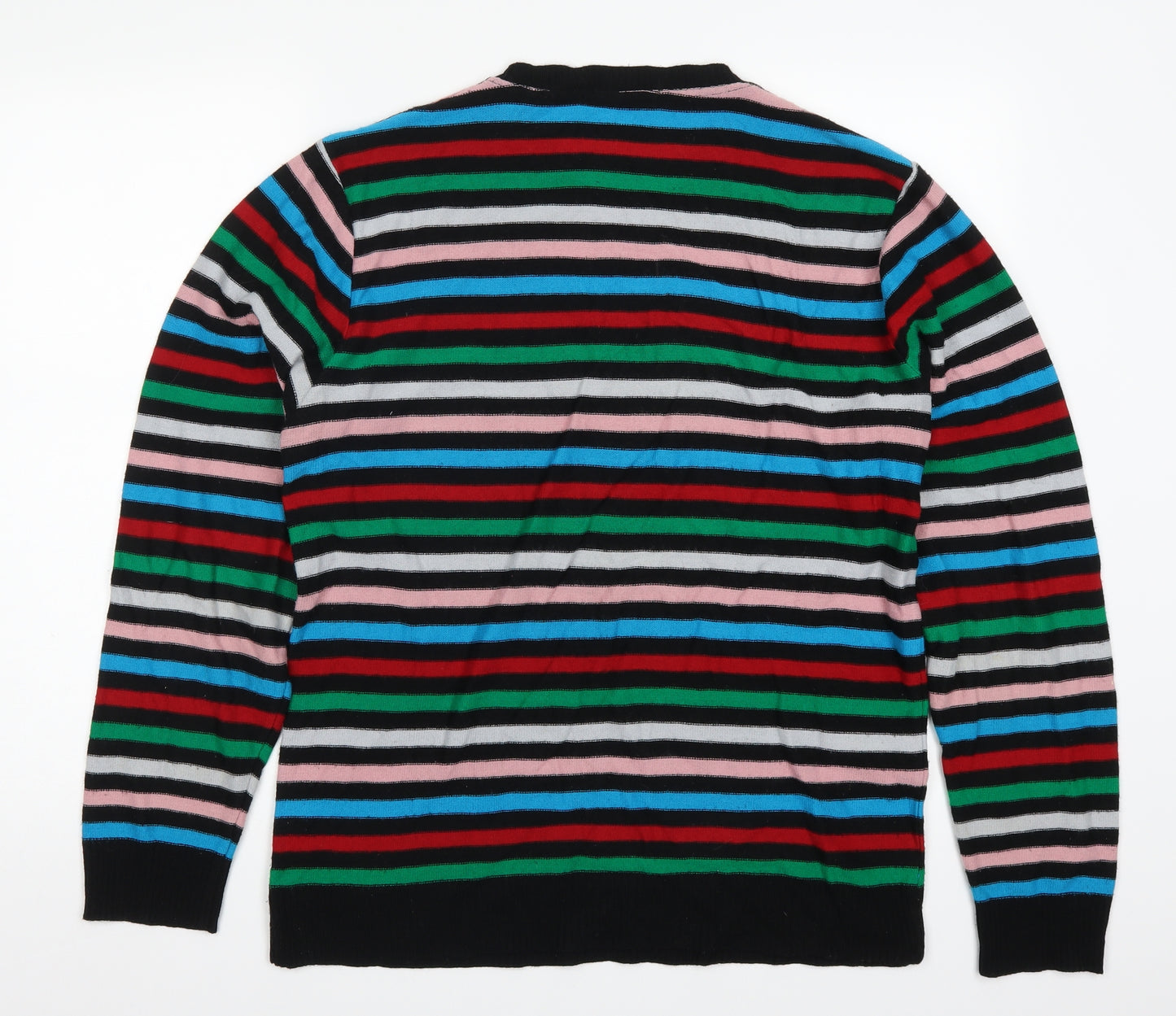Topman Mens Multicoloured Striped  Pullover Jumper Size XL