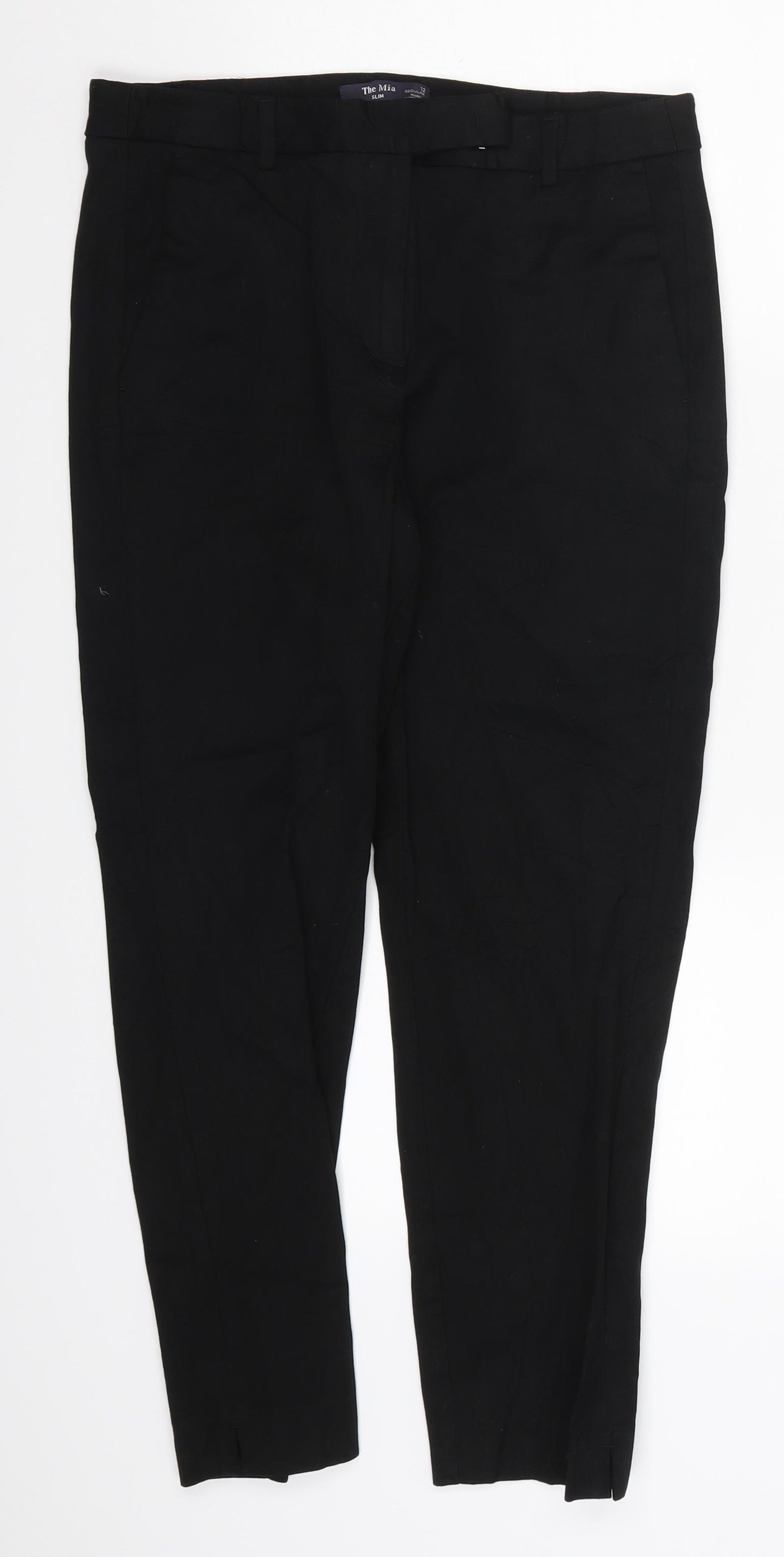 Marks and Spencer Womens Black   Cropped Trousers Size 12 L24.5 in