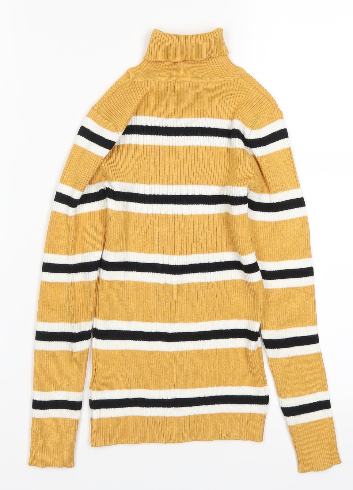 Primark Girls Yellow Striped  Pullover Jumper Size 8-9 Years
