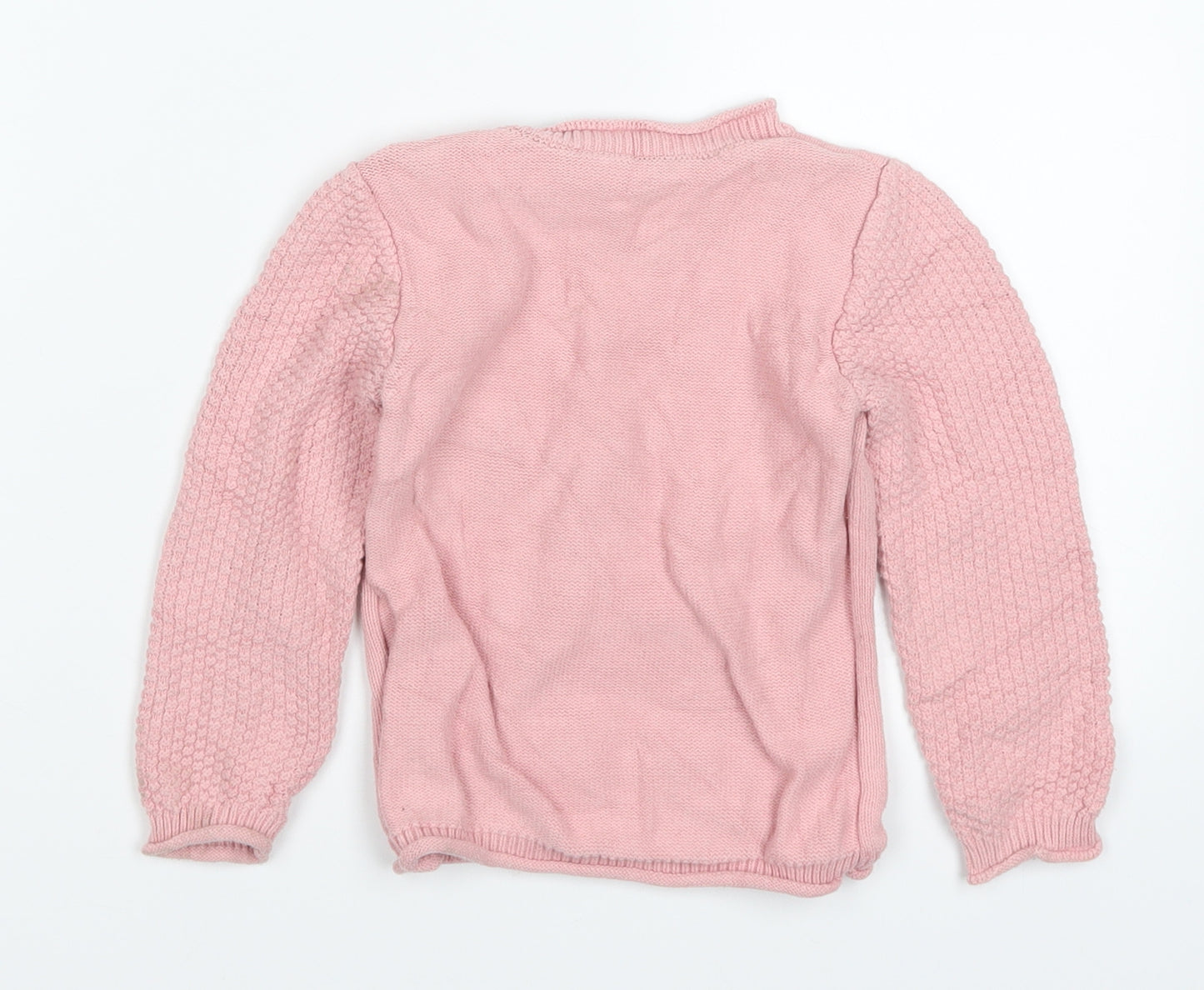 Nutmeg Girls Pink   Pullover Jumper Size 12-18 Months  - Fox