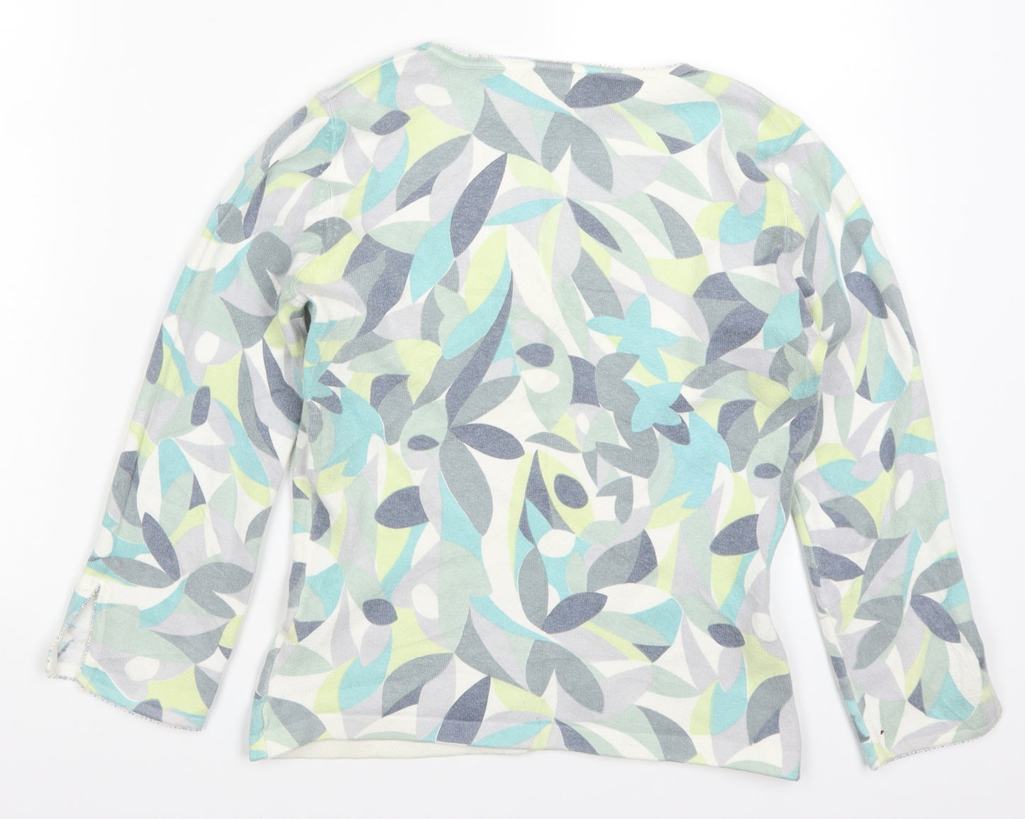 NEXT Womens Blue Floral  Pullover Jumper Size 8