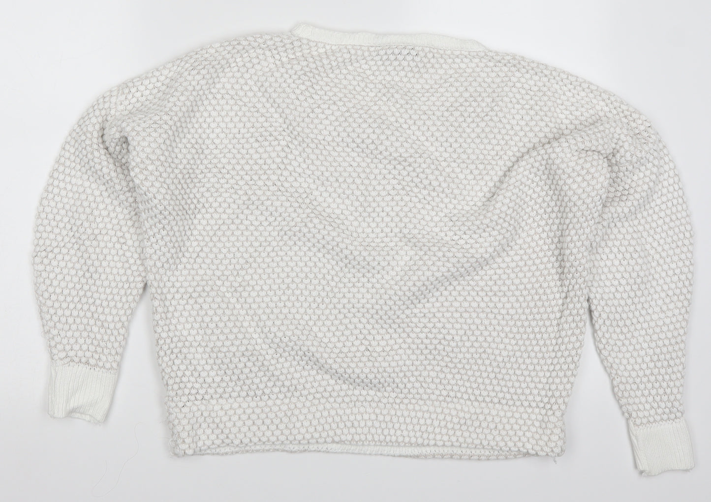 Wallis Womens White  Knit Pullover Jumper Size L