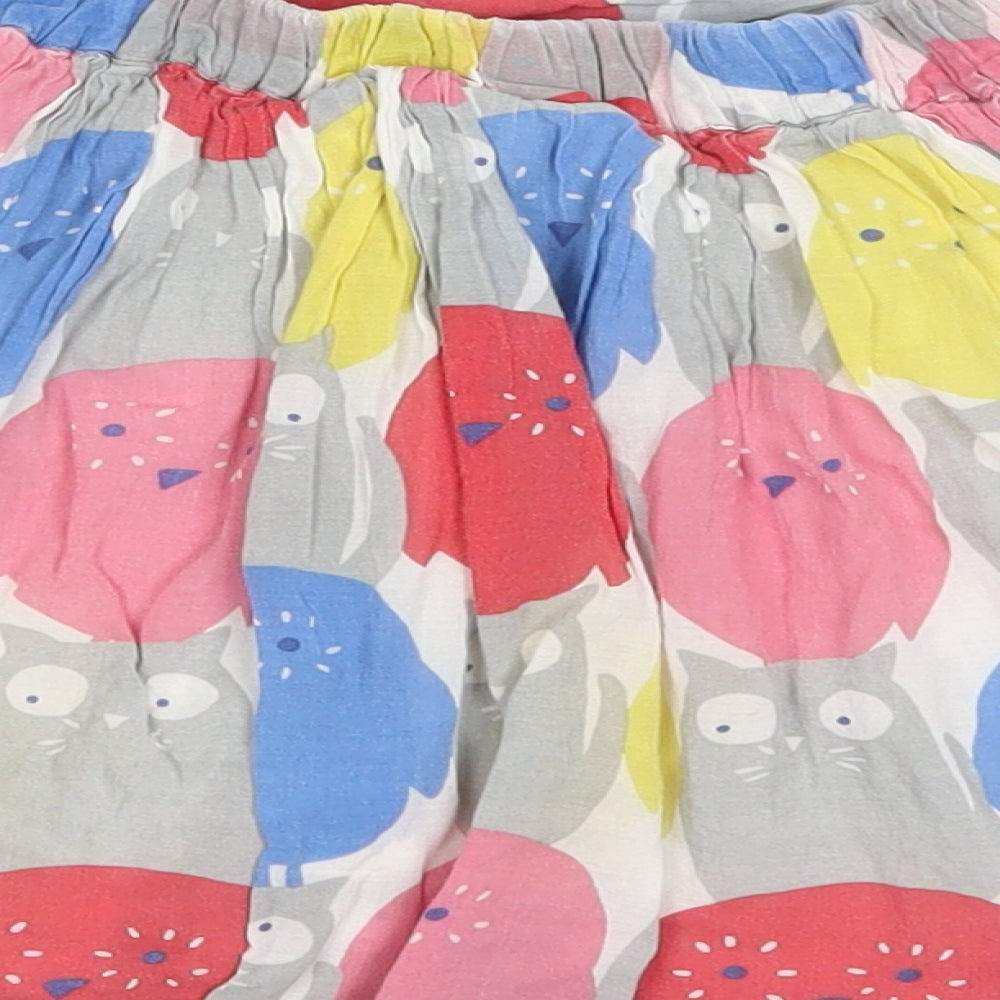 Mini Boden Girls Multicoloured Animal Print  Skater Skirt Size 9-10 Years - Cats