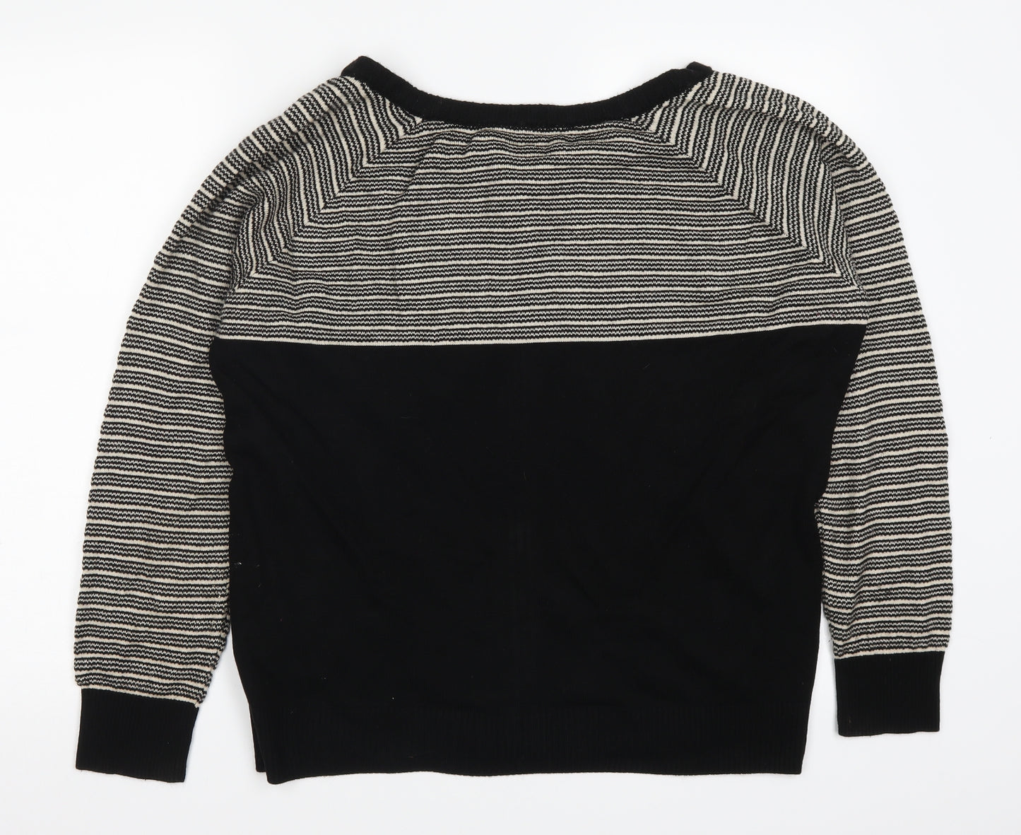 TU Womens Black Geometric  Full Zip Jumper Size 20  - Beige