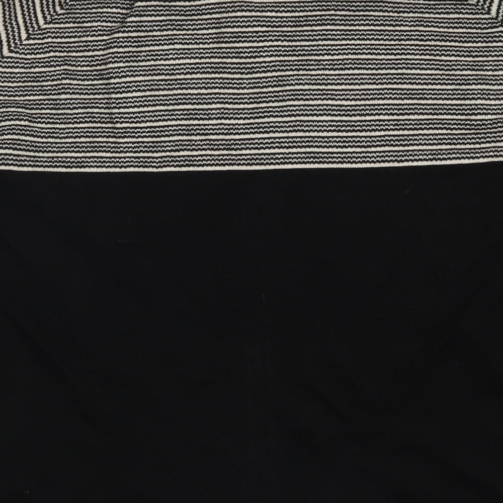 TU Womens Black Geometric  Full Zip Jumper Size 20  - Beige