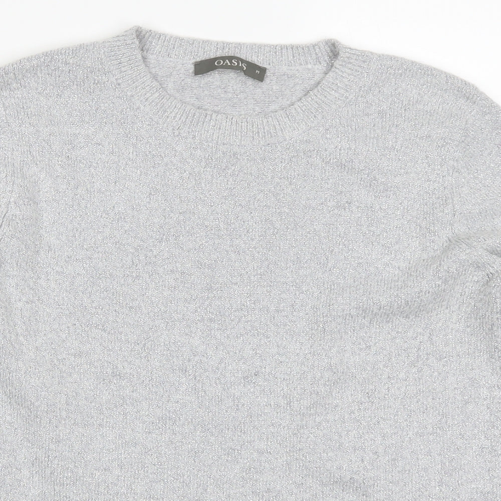 Oasis Womens Grey   Pullover Jumper Size M