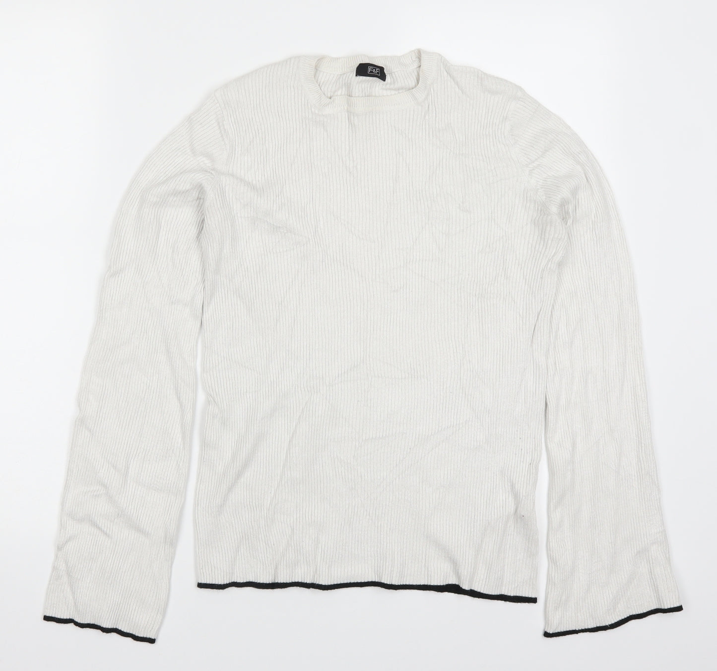 F&F Womens White   Pullover Jumper Size 14