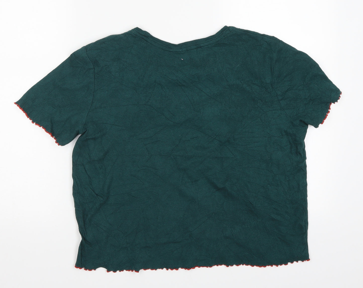 Primark Womens Green Solid  Top Pyjama Top Size 12  - The Grinch