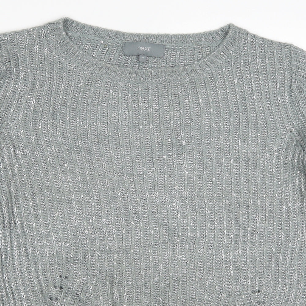 NEXT Womens Grey  Knit Pullover Jumper Size M