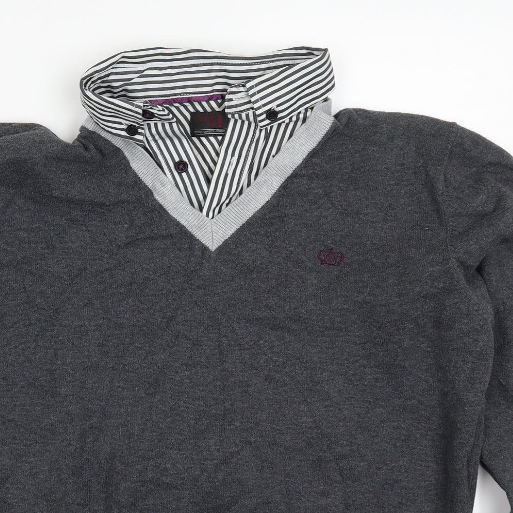 NEXT Mens Grey   Pullover Jumper Size M