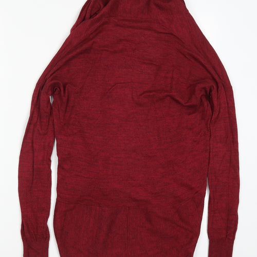 Bershka Womens Red   Cardigan Jumper Size M