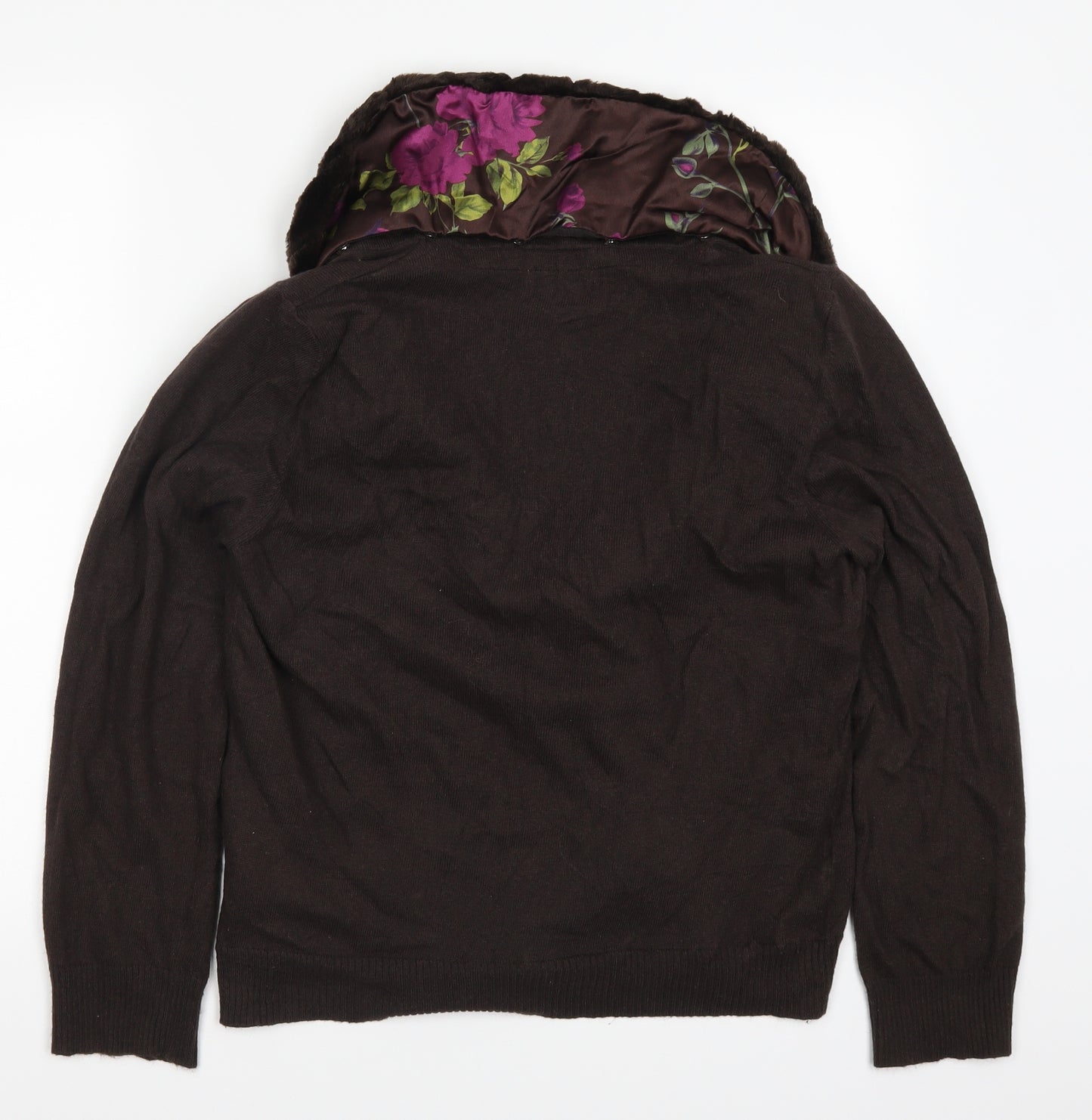 Per Una Womens Brown   Cardigan Jumper Size 16