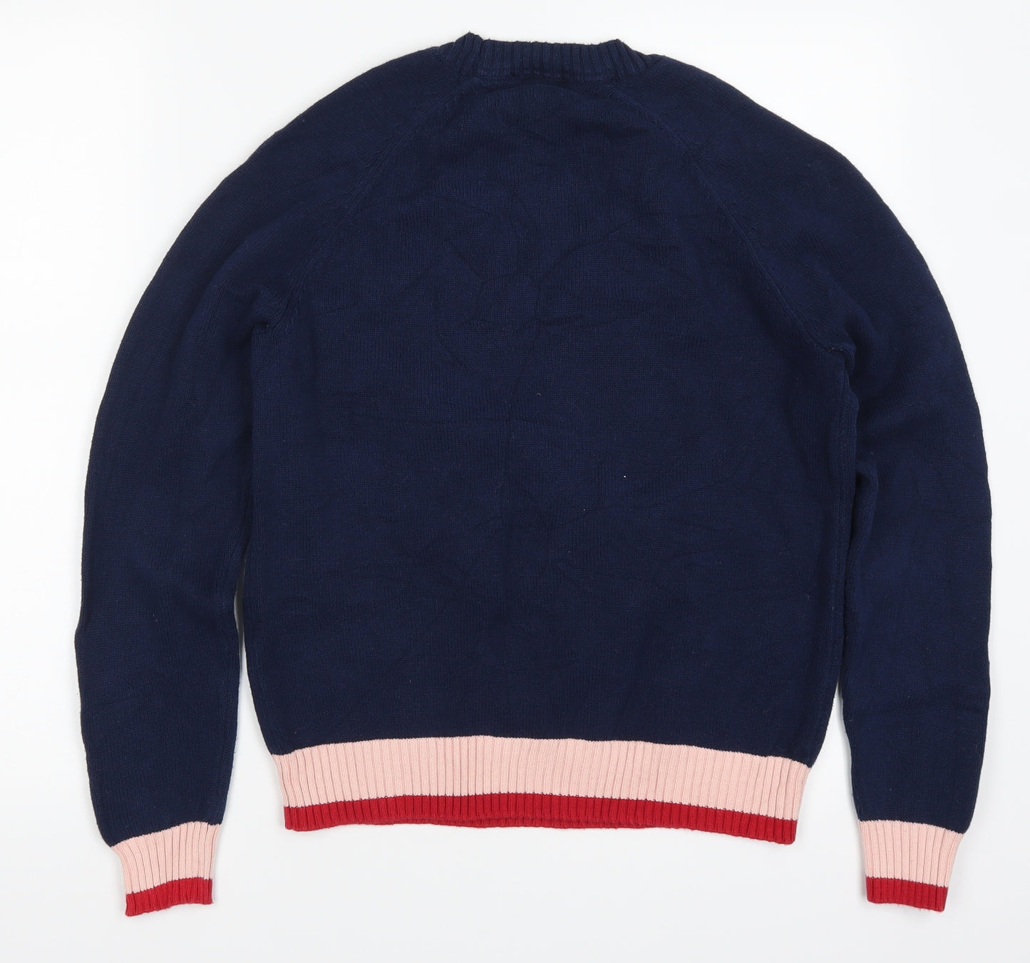 Baukjen Womens Blue Striped Knit Pullover Jumper Size 10