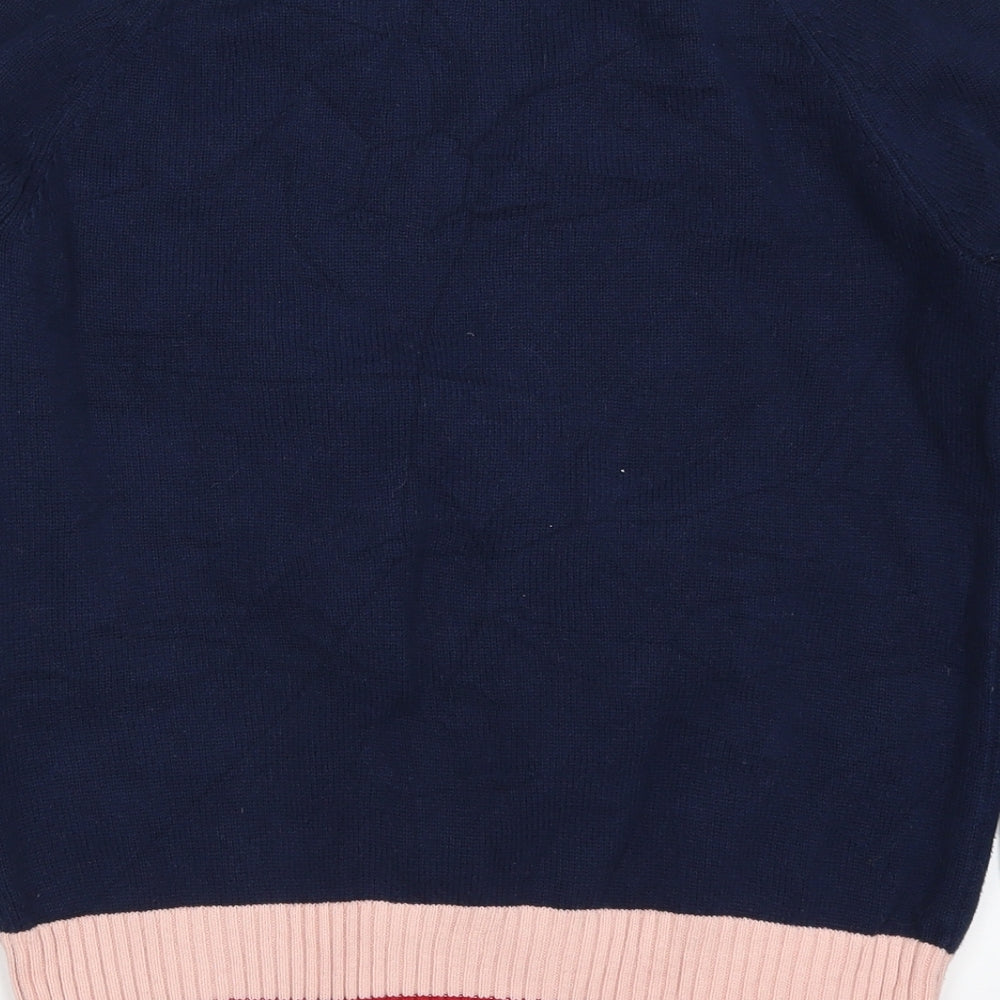 Baukjen Womens Blue Striped Knit Pullover Jumper Size 10