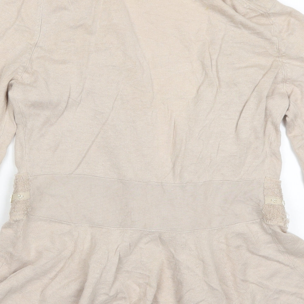 Marks and Spencer Womens Beige   Cardigan Jumper Size 10