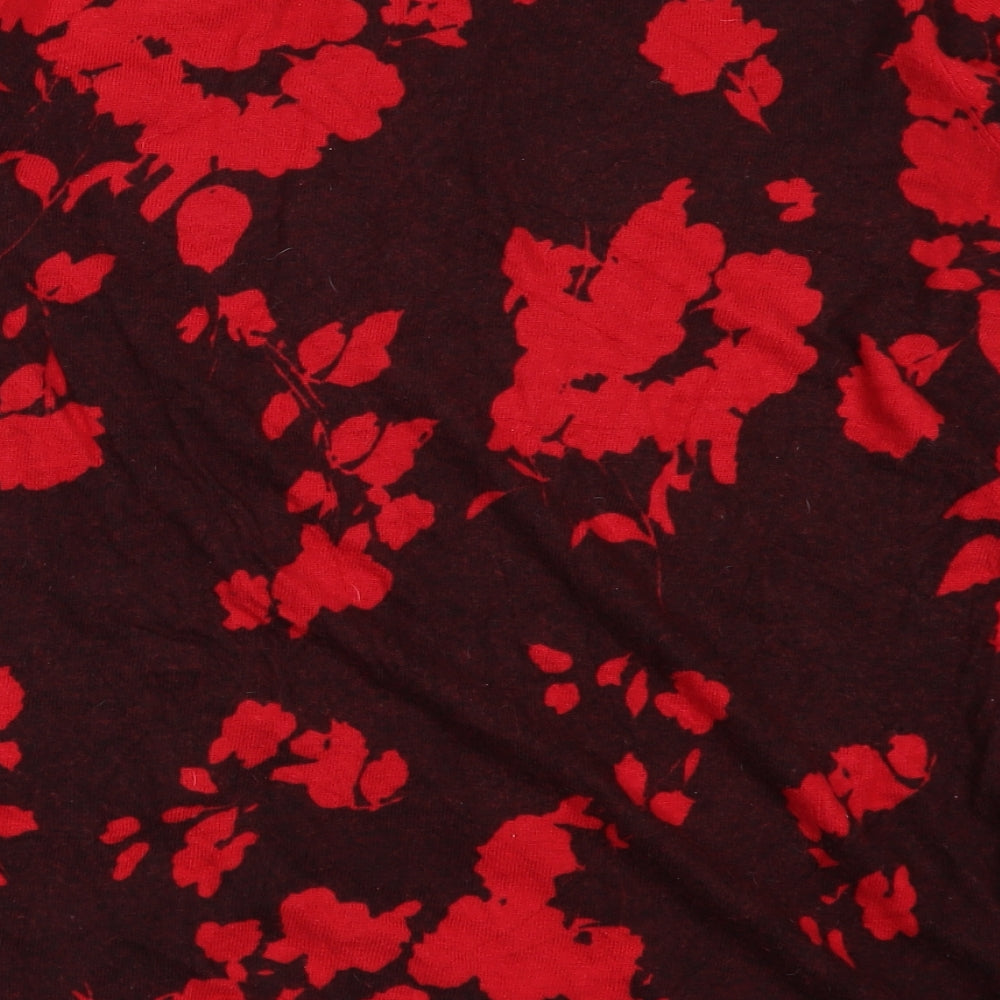 Roman Womens Red Floral  Pullover Jumper Size 18