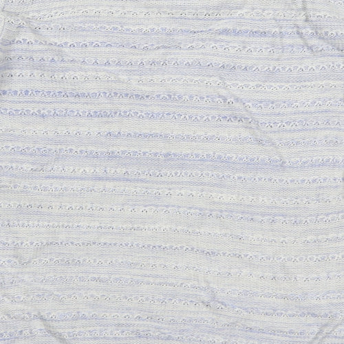 Marks and Spencer Womens Blue Striped Knit Pullover Jumper Size 8