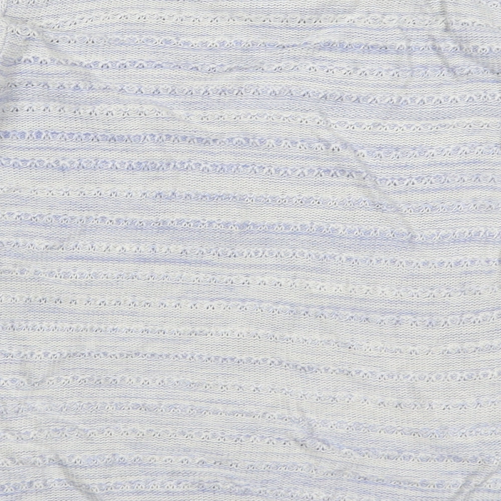 Marks and Spencer Womens Blue Striped Knit Pullover Jumper Size 8