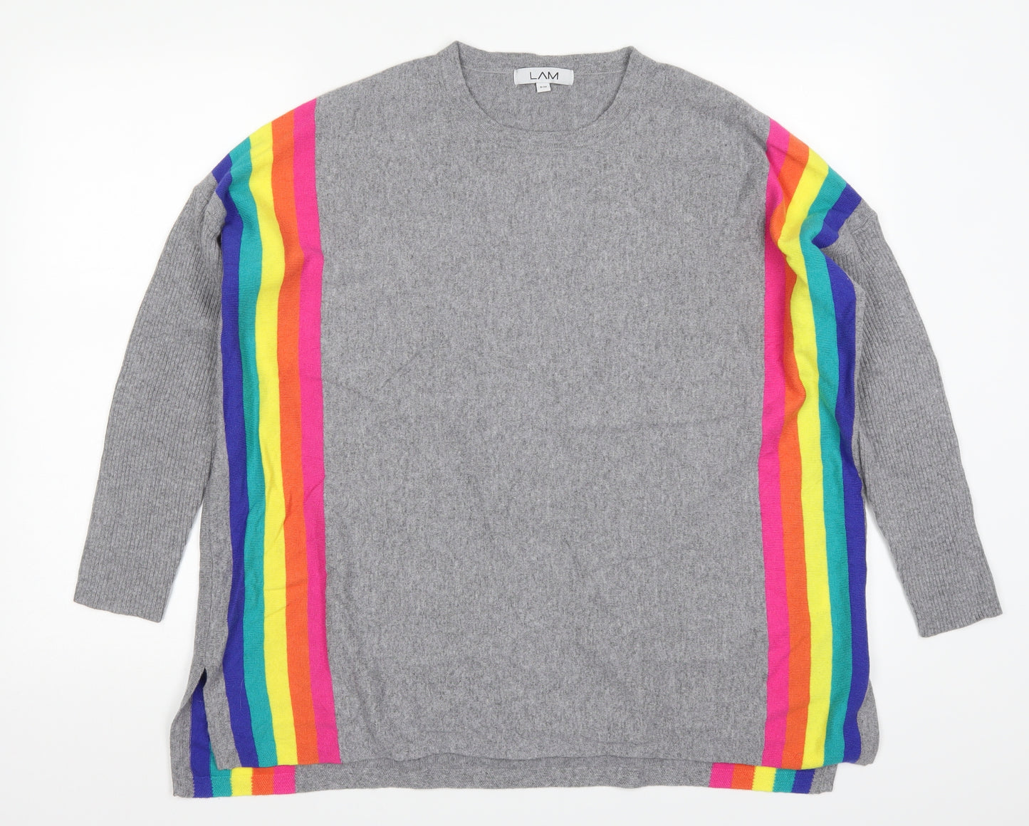 Lam Womens Multicoloured Striped  Pullover Jumper Size S