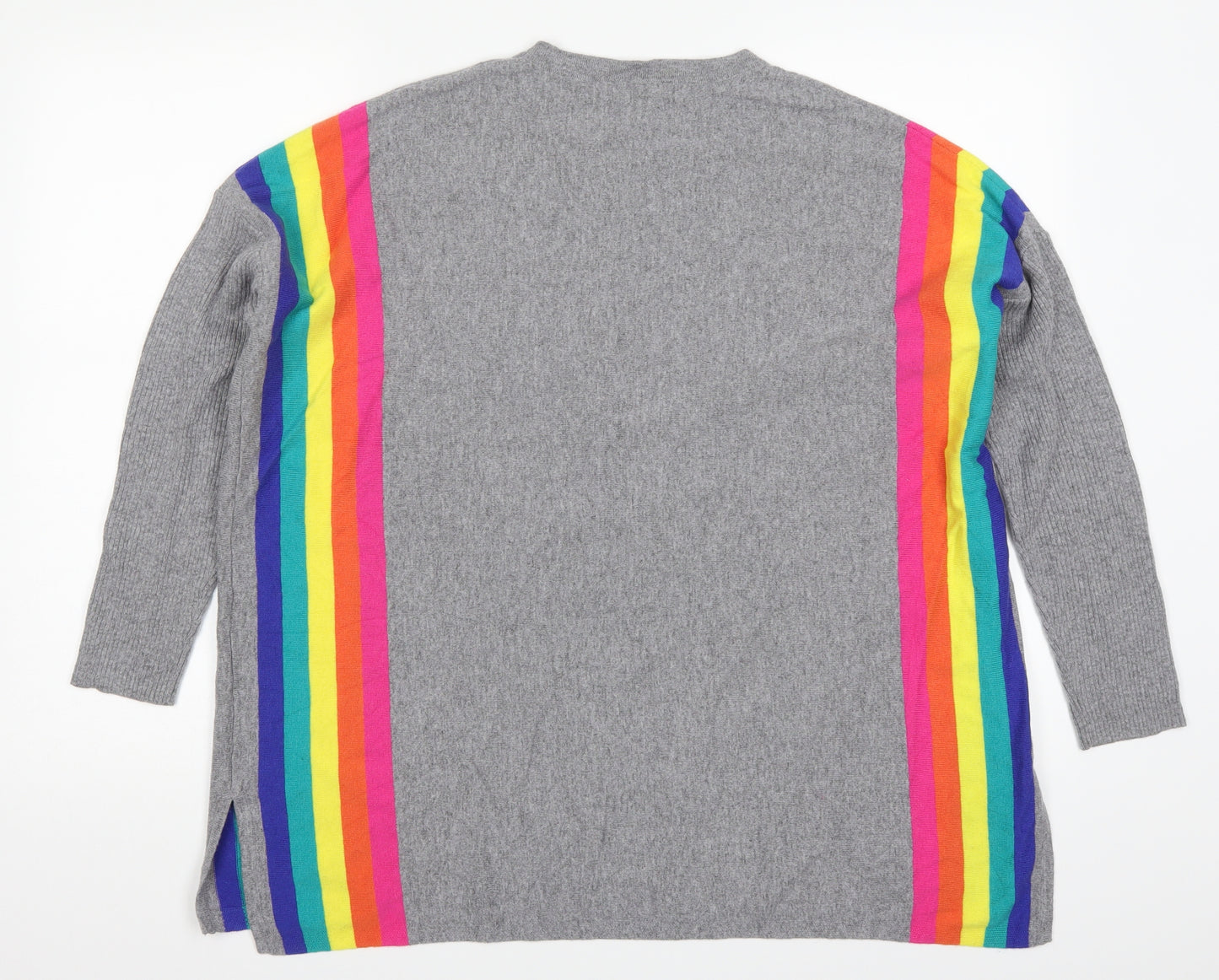 Lam Womens Multicoloured Striped  Pullover Jumper Size S