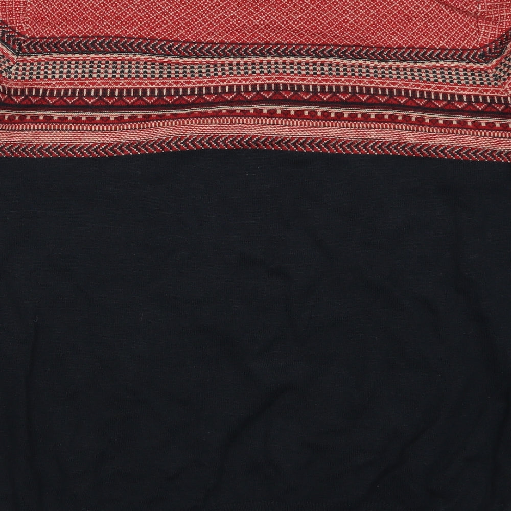 Cedar Wood State Mens Red Geometric  Pullover Jumper Size M