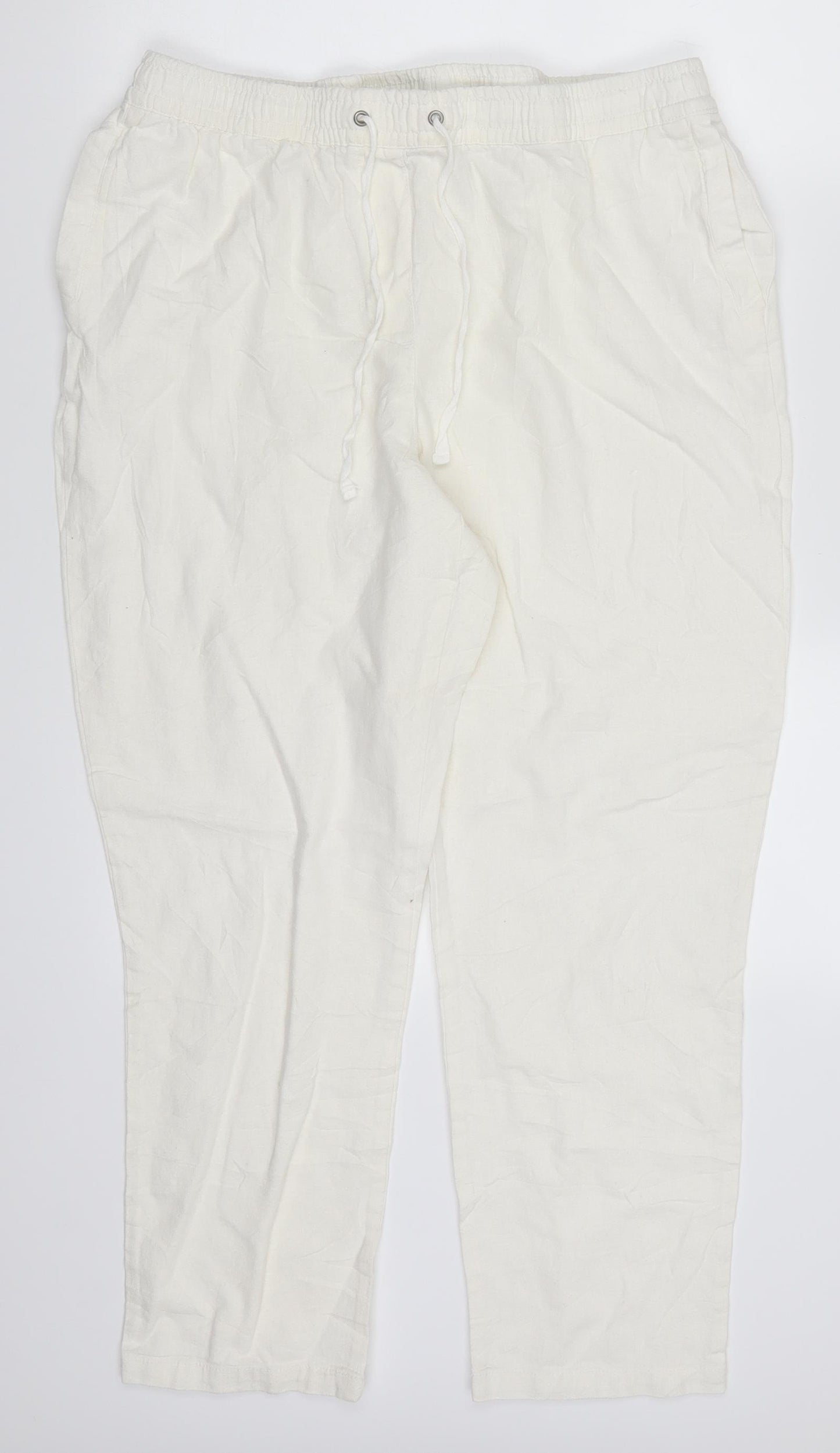 Dorothy Perkins Womens White   Trousers  Size 14 L25 in