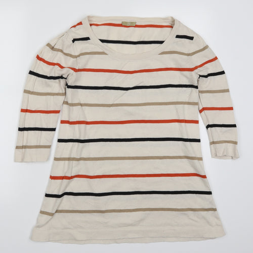 TU Womens Beige Striped  Pullover Jumper Size 12