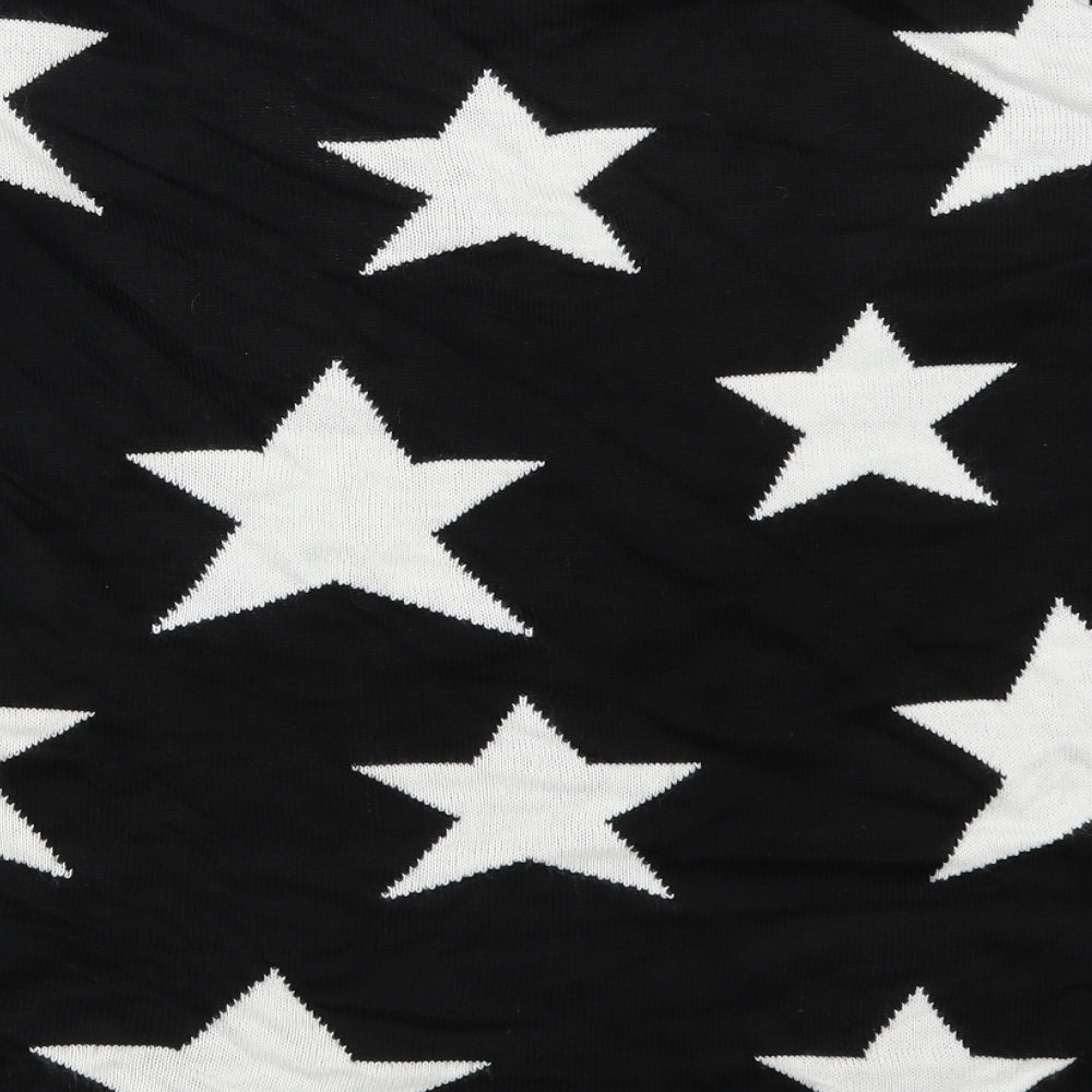 Atmosphere Womens Black Geometric  Pullover Jumper Size 12  - Stars