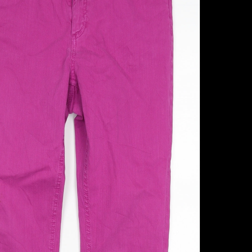 White Stuff Womens Pink  Denim Cropped Jeans Size 14 L24 in
