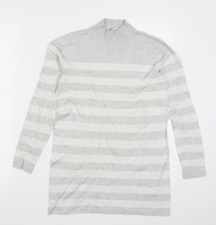 Atmosphere Womens Grey Striped Pullover Jumper Size 10