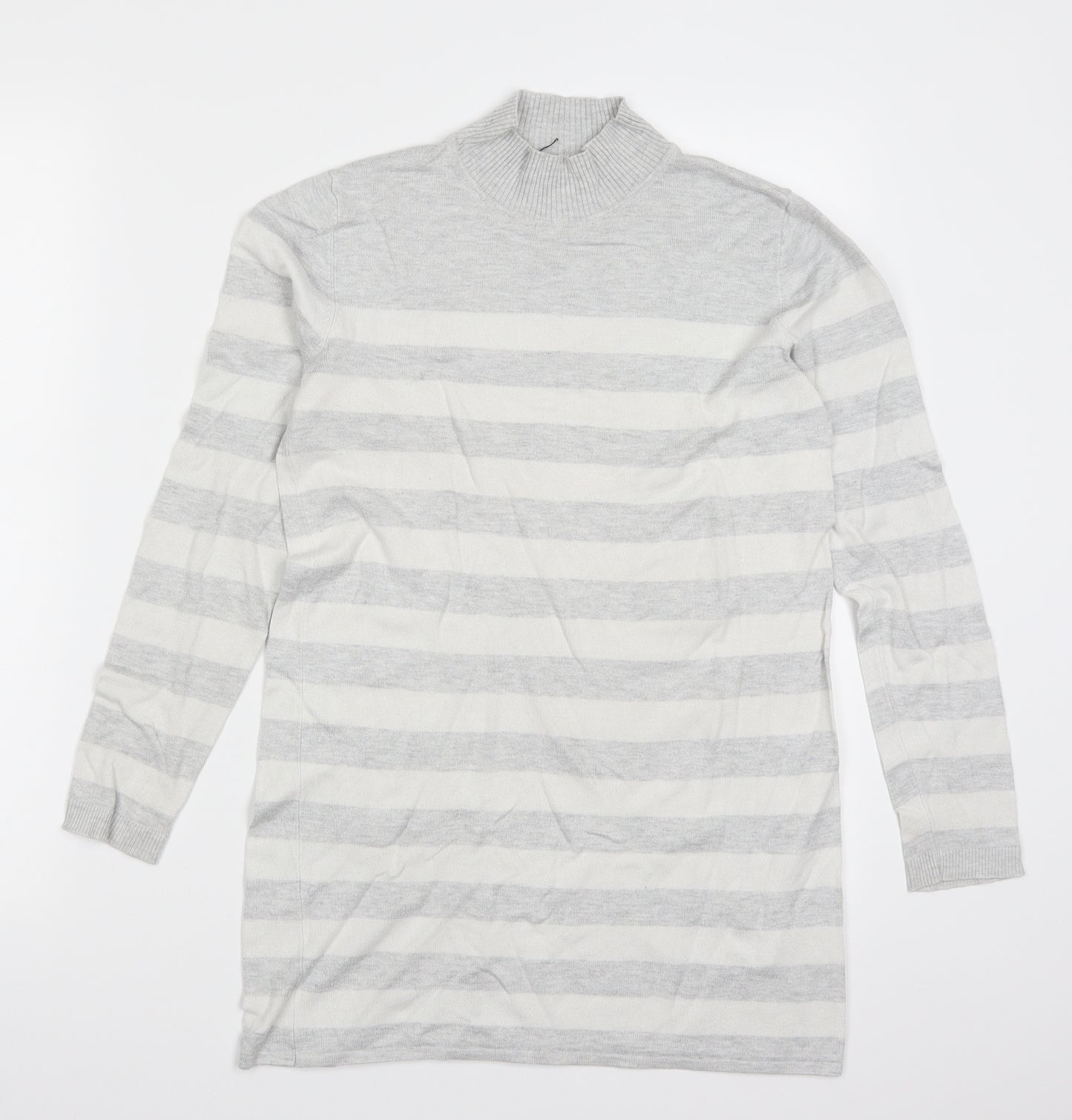Atmosphere Womens Grey Striped  Pullover Jumper Size 10
