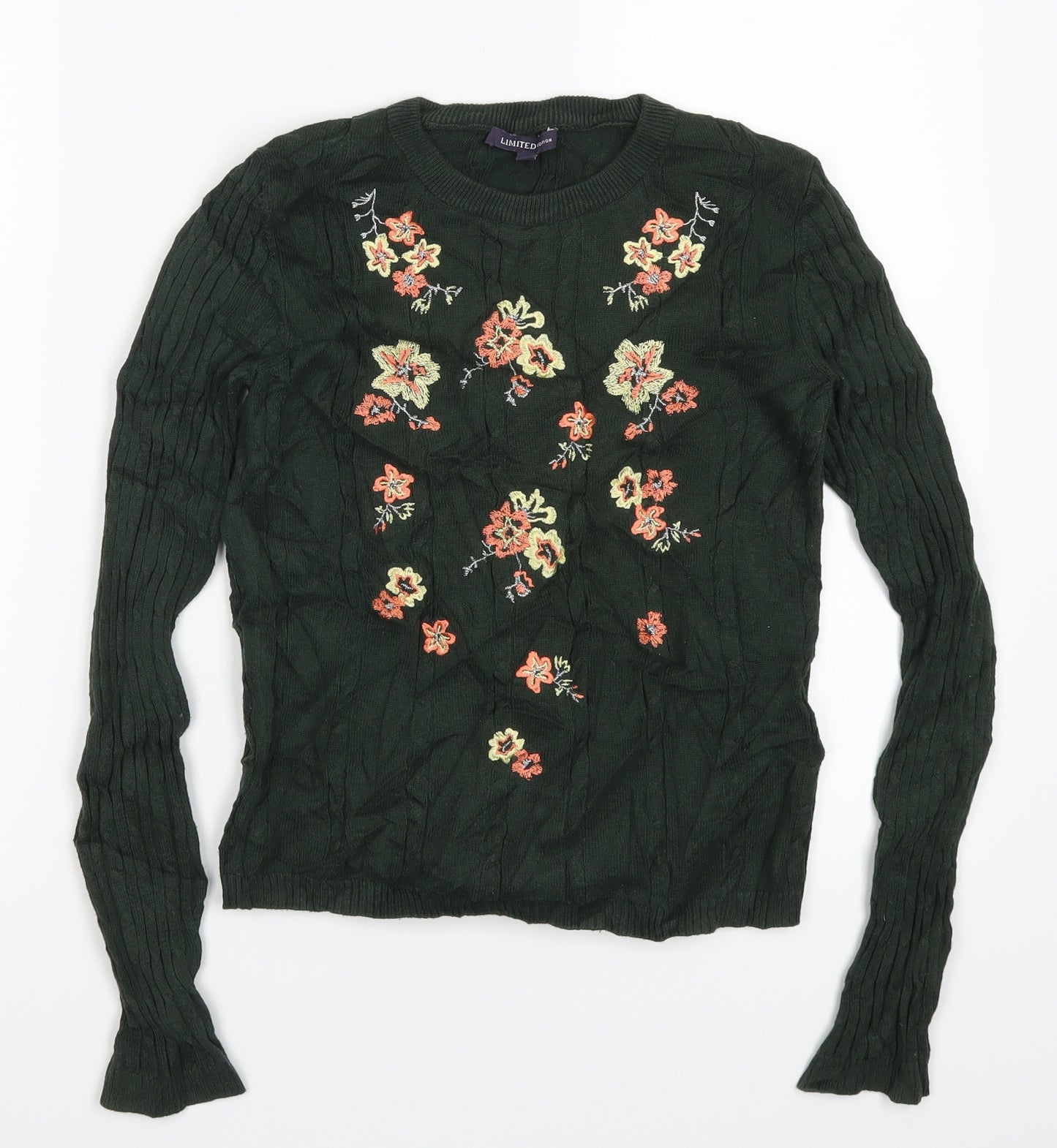 Marks and Spencer Womens Green Floral  Pullover Jumper Size 10