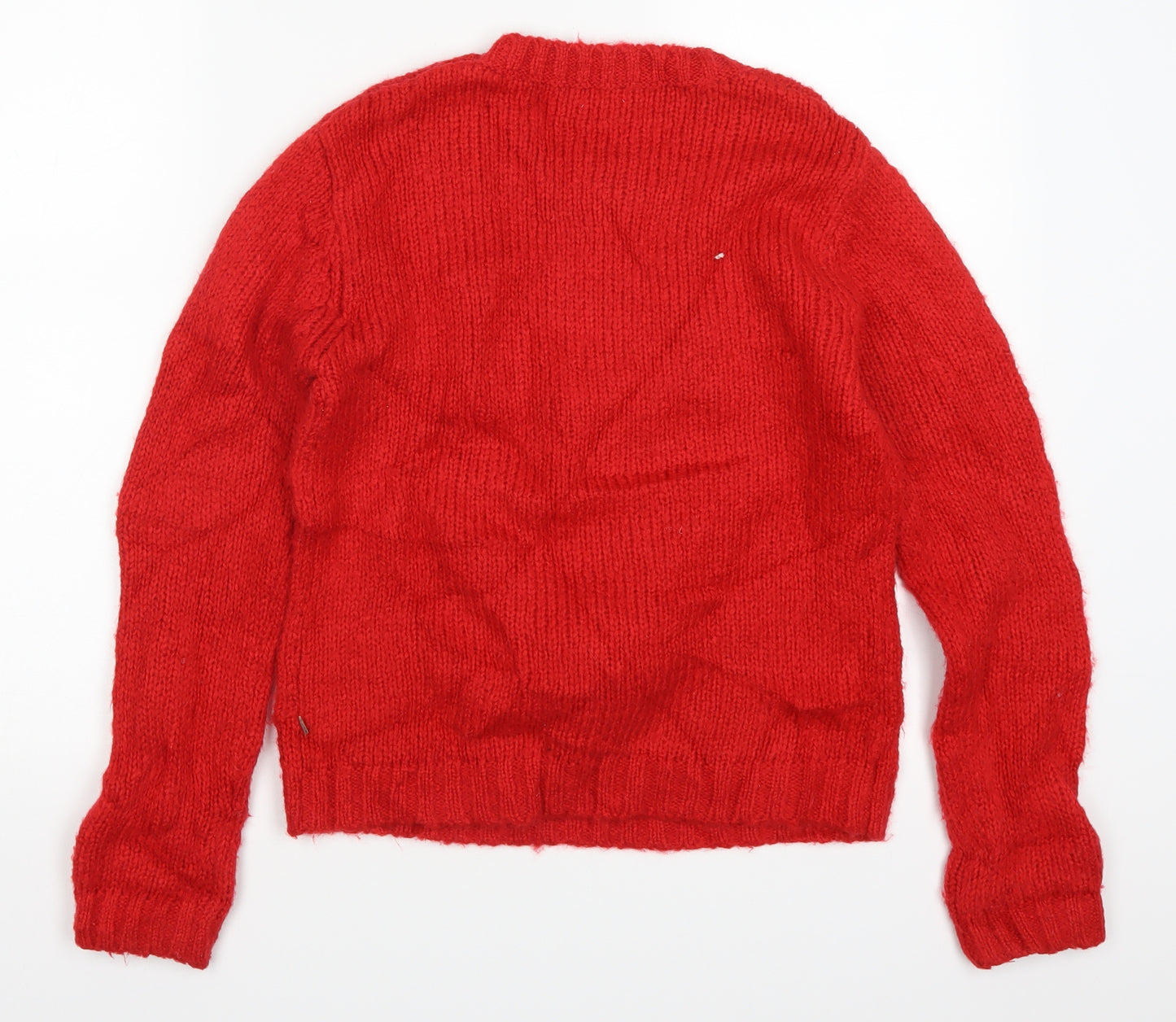 NEXT Girls Red  Knit Pullover Jumper Size 12 Years  - Rudolph Christmas