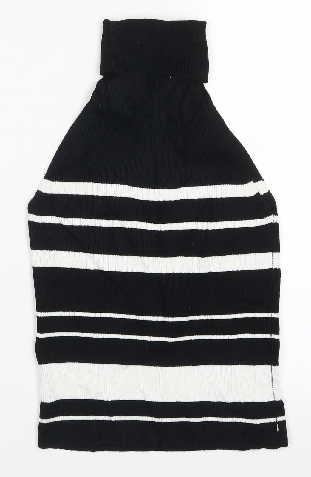 Zara Womens Black Striped  Vest Jumper Size S