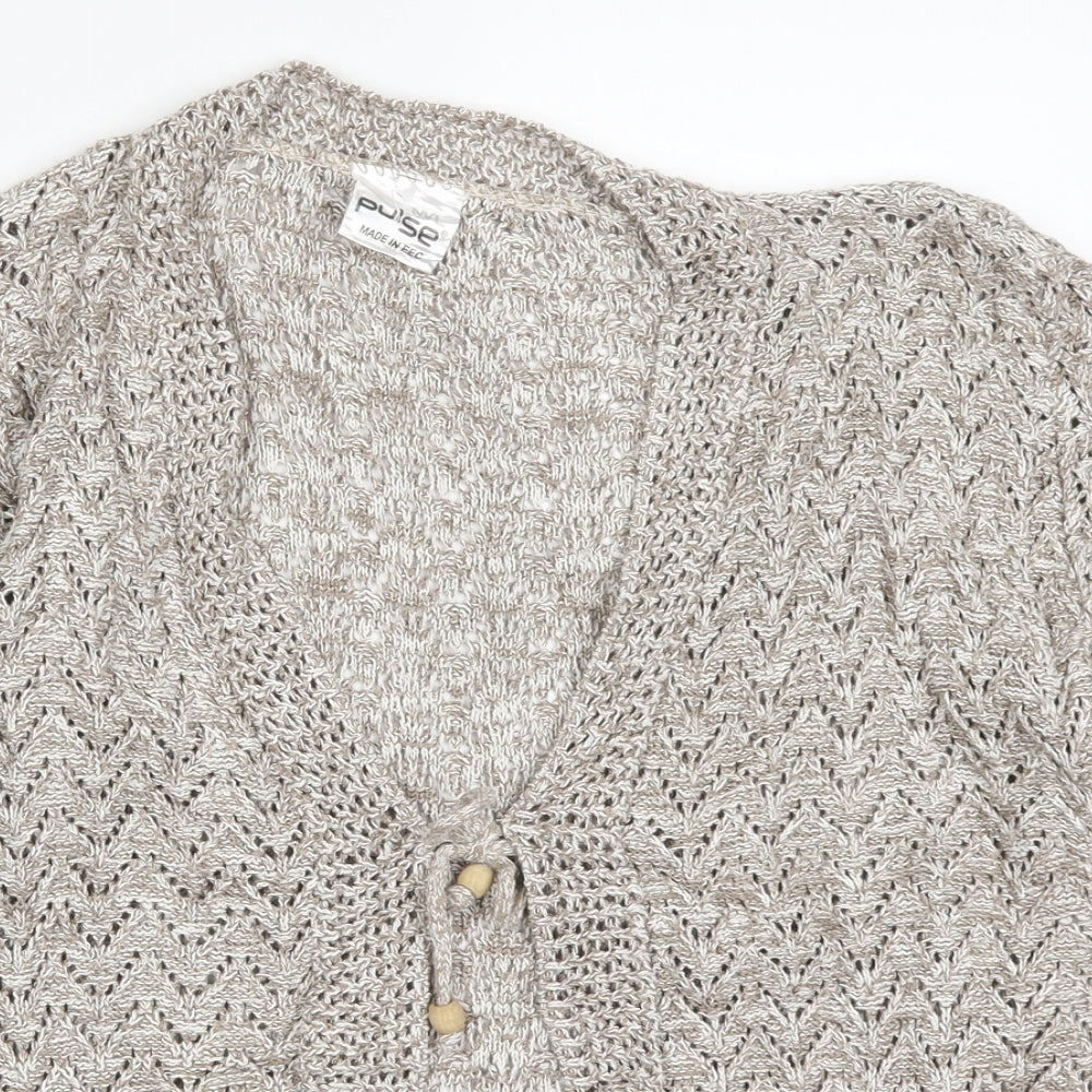 Pulse Womens Brown   Cardigan Jumper Size M