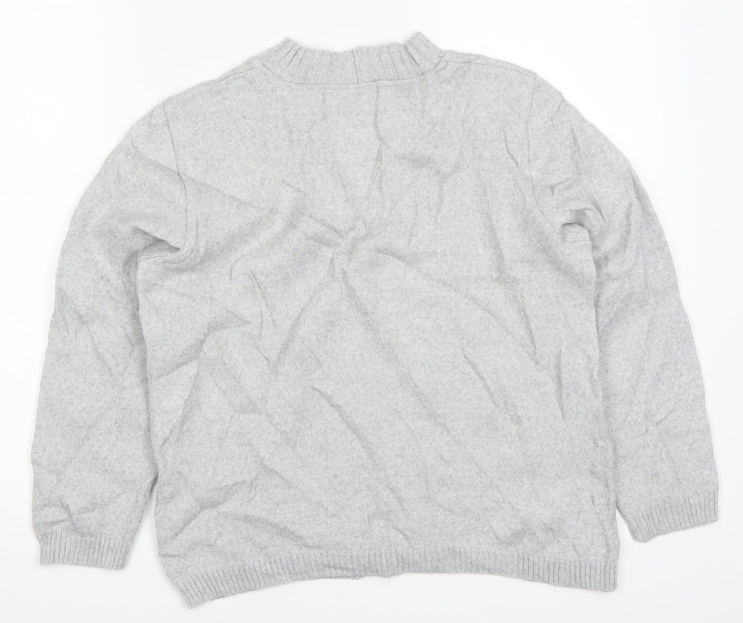 Preworn Womens Grey Striped  Pullover Jumper Size 16