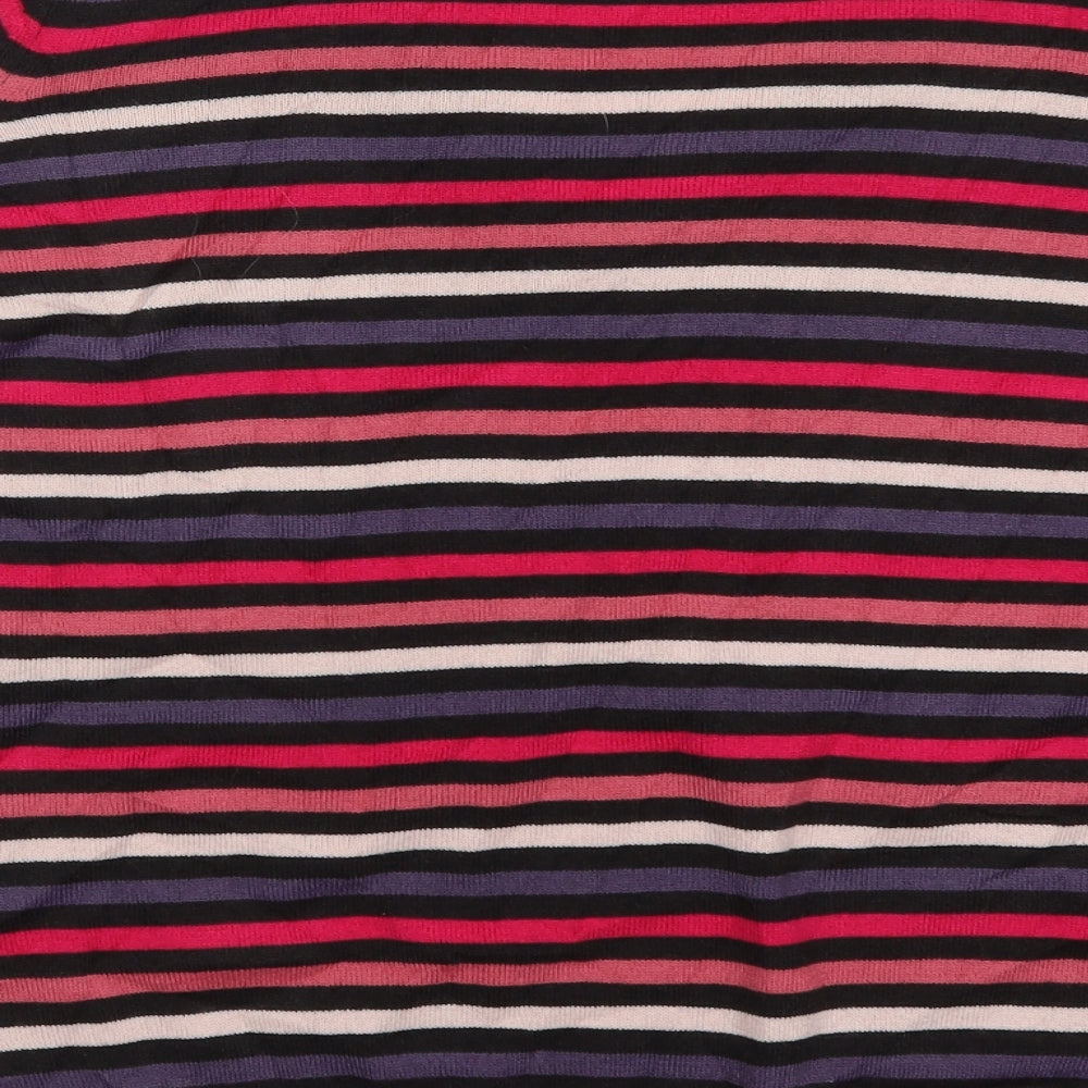 Marks and Spencer Womens Pink Striped  Pullover Jumper Size 18