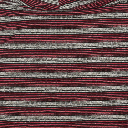 Klass Womens Pink Striped  Basic T-Shirt Size XL