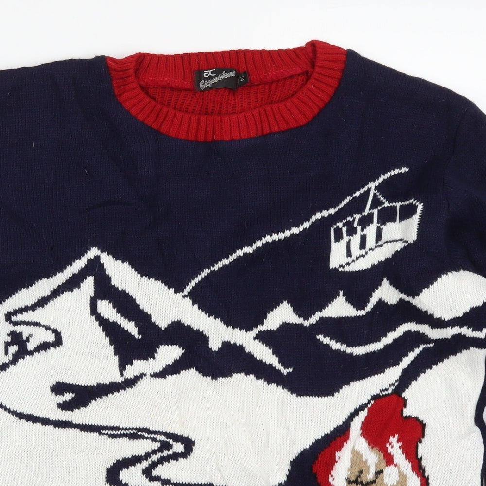 Signiture Mens Blue   Pullover Jumper Size M  - On The Piste