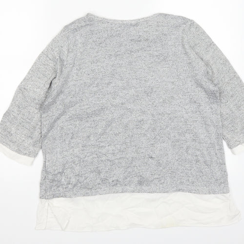 Wallis Womens Silver   Basic T-Shirt Size 10